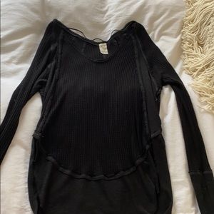 Free People black long sleeve shirt